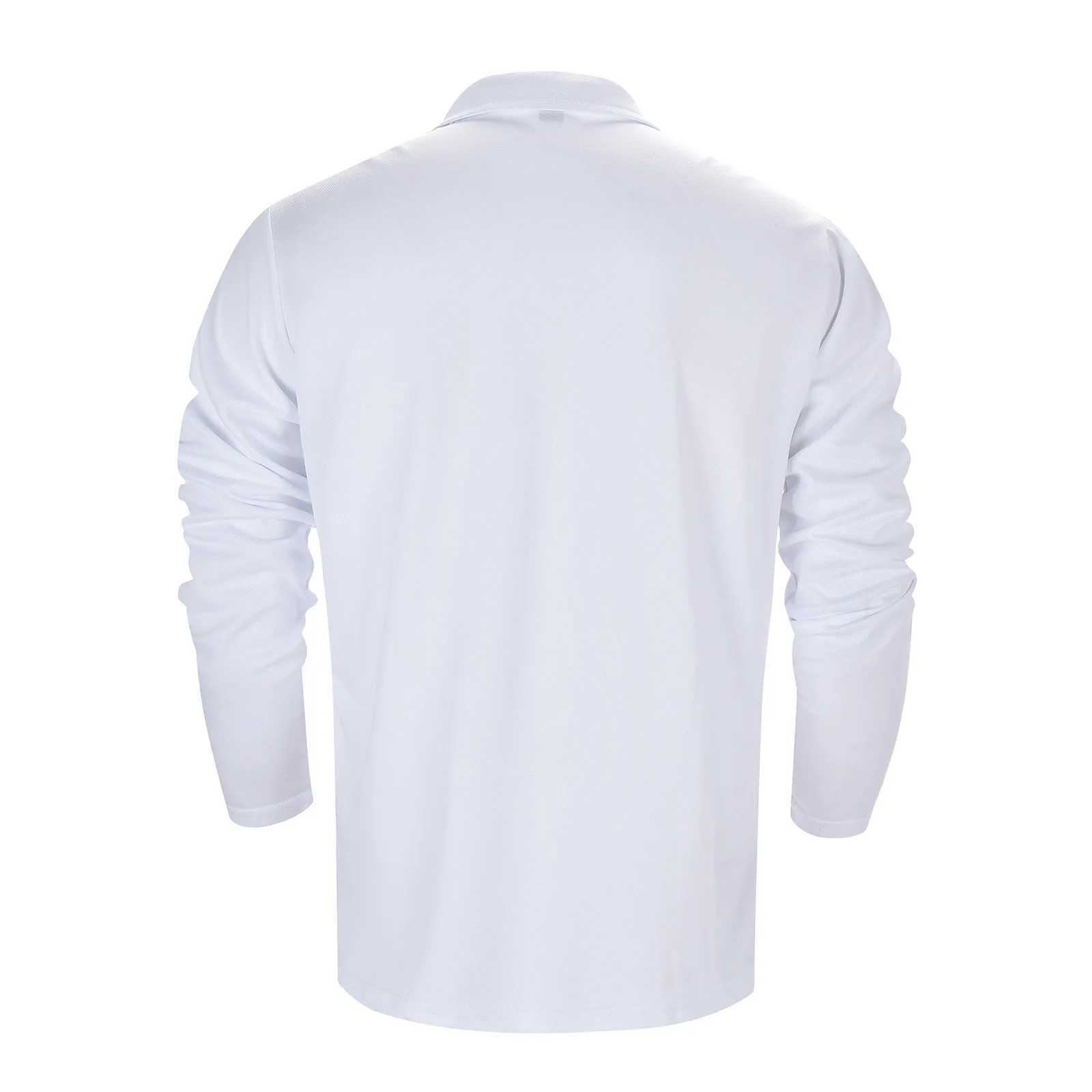 Formal white shirt mens spring and autumn fashion casual solid color button long Sve V-neck top W241106