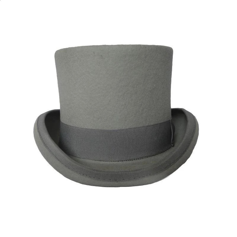 Classic wool felt presidential hat equestrian hat magic hat Victorian gentleman crazy top hat womens retro hat 241105