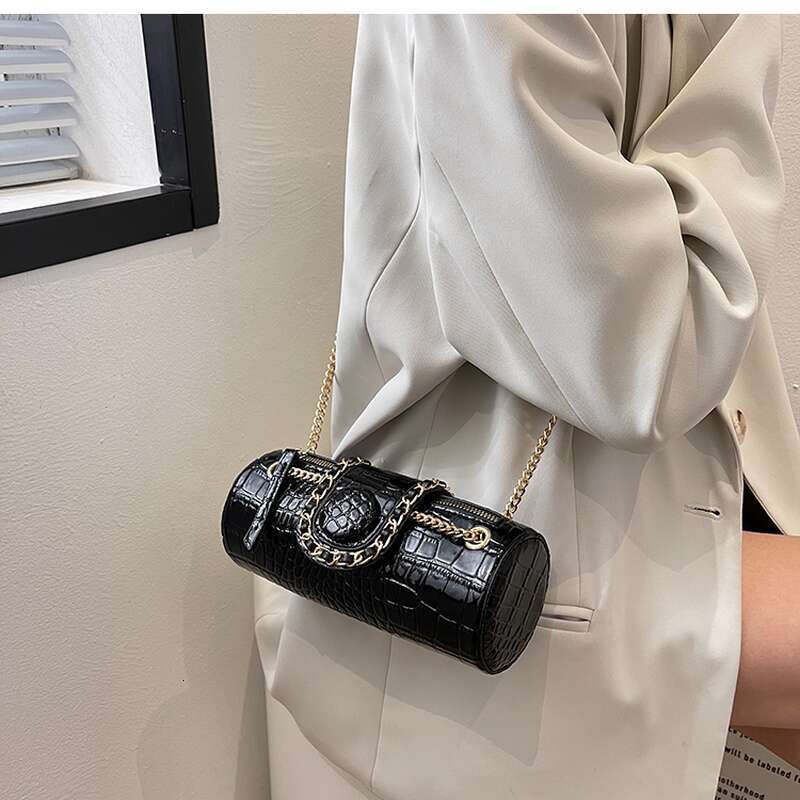 Designer Bag Small Chain Barrel Shaped PU Leather Bags For Women 2024 Fashion New Women's Luxury Designer Handbag Shoulder Crossbody Bags