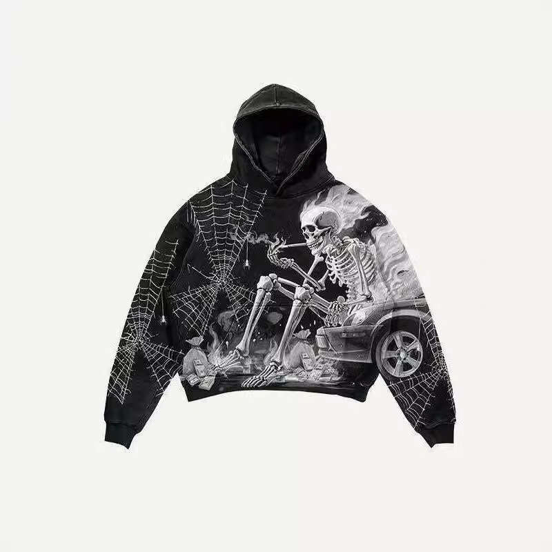 shanshi spider hoodie Spider Skull for men Trendy Hoodie hoodie