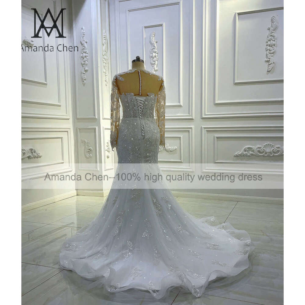 Full Sleeve Lace Mermaid Wedding Dress