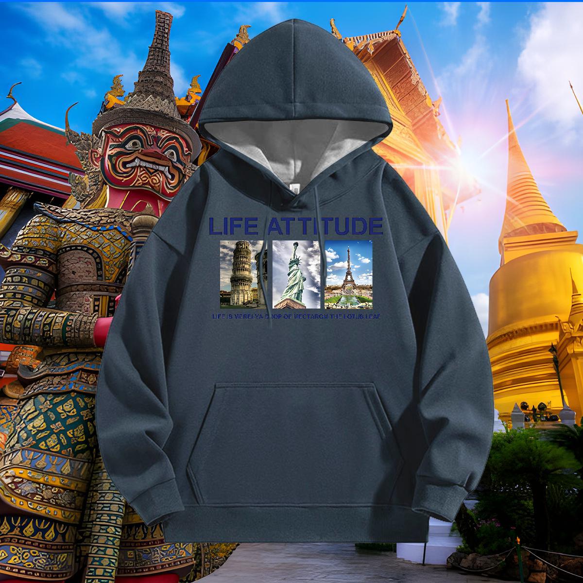 Fashion New Men's Hooded Sweatshirt Warm Hoodie for Man Woman Custom Print Plus Size Tops Street Casual Hooded Collar Breathable Thick Plush