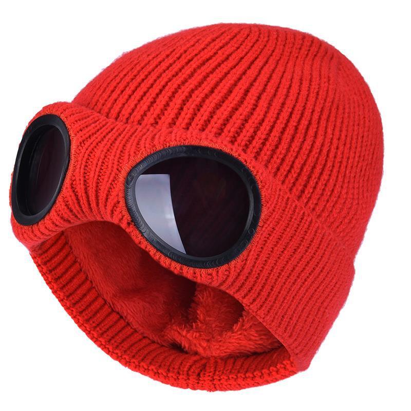 High quality design, autumn and winter Knitted men's women's ear woolen plush insulation, curled edge outdoor skiing hats,