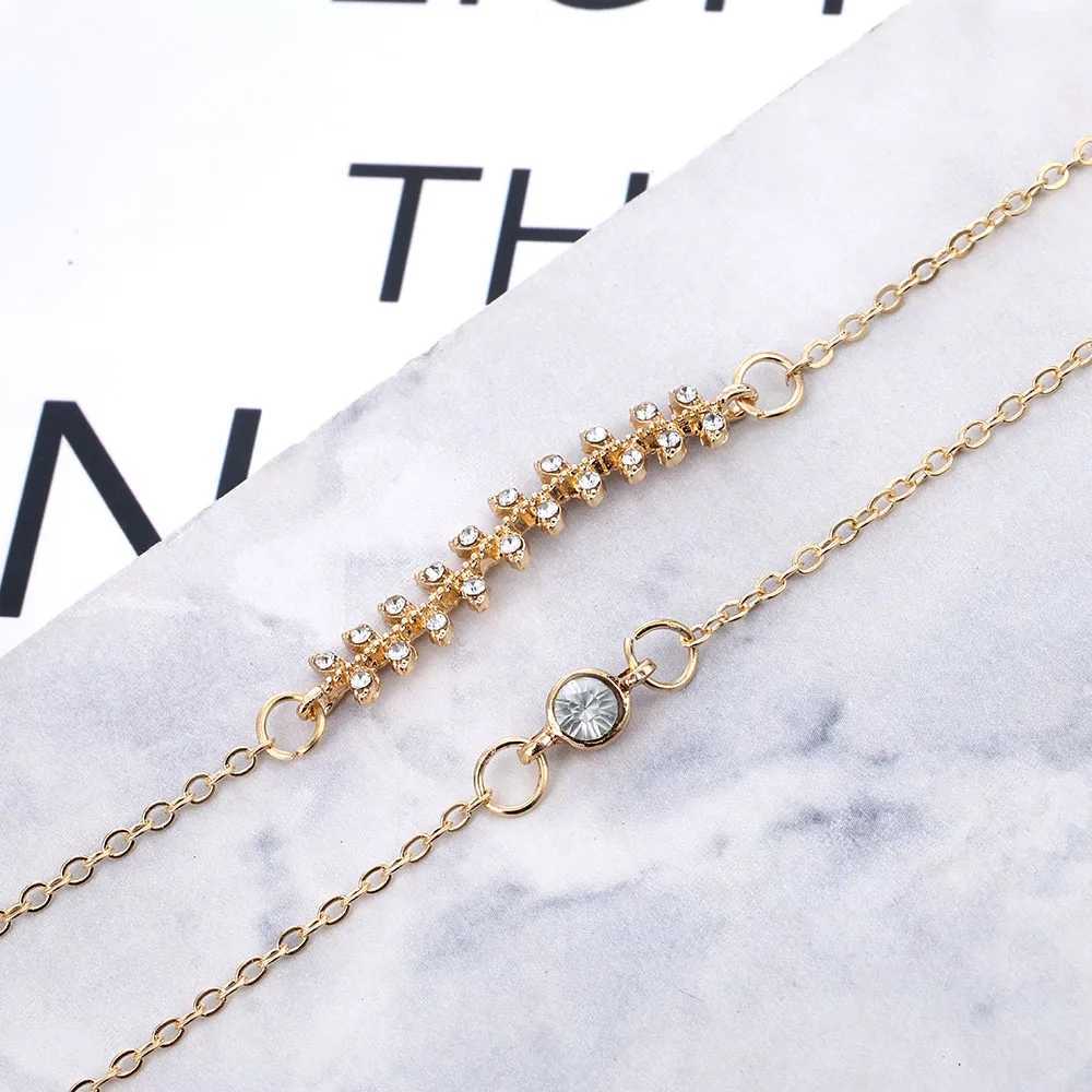 IPARAM Retro Gold Poetic Crystal Alloy Bracelet Set Used for Arrow Feather Moon Bonn Bracelets X241106