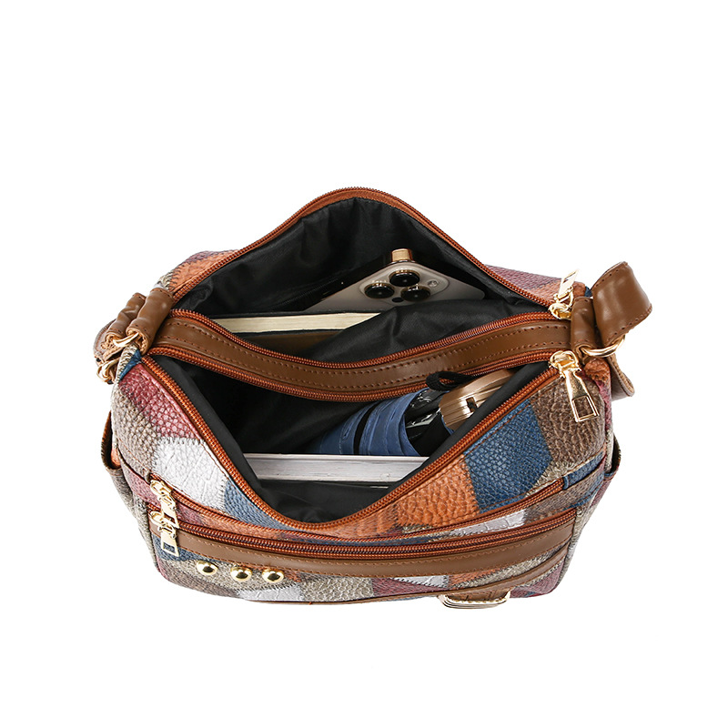 Designer Bag Luxury Bag Women Crossbody Ladies Plaid Pattern PU Leather Shoulder Bag Multi-Layer Compartments Shoulder Bags