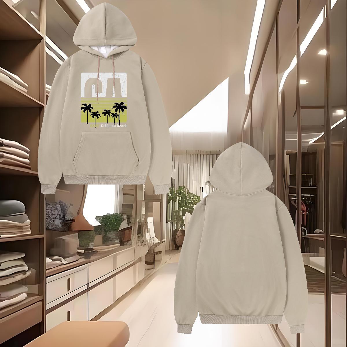 2024 Designer Hooded Sweatshirt Hoody Female Hoodie Plus Size Custom 350g Cotton Breathable Drawstring Sports Casual