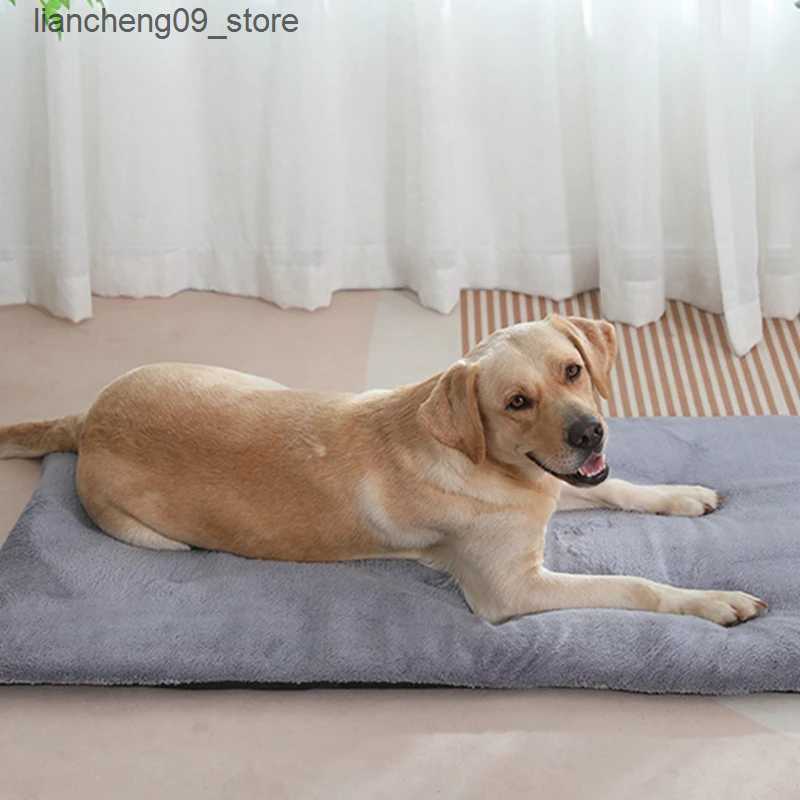 kennels pens Dog bed short plush pet hot sleep pad cute pet pad for cats and dogs blanket thick sleep pad small pet supplies L240910
