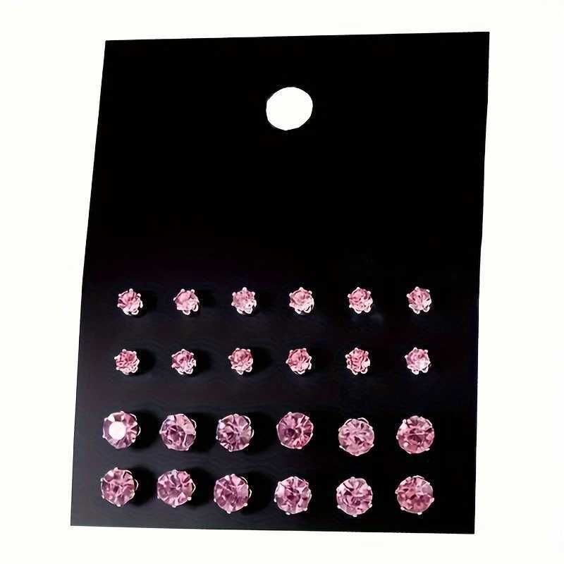 12 pairs of fashionable and minimalist circular warm earrings set suitable for daily wear as jewelry gifts X241106