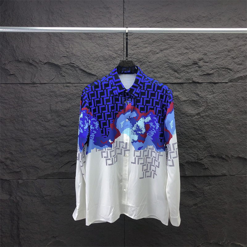Designer Men's Casual Shirt Quality Designer Personality T-shirt Classic long sleeve shirt Floral letters Spring Autumn shirt Asian size S-XXL Q14