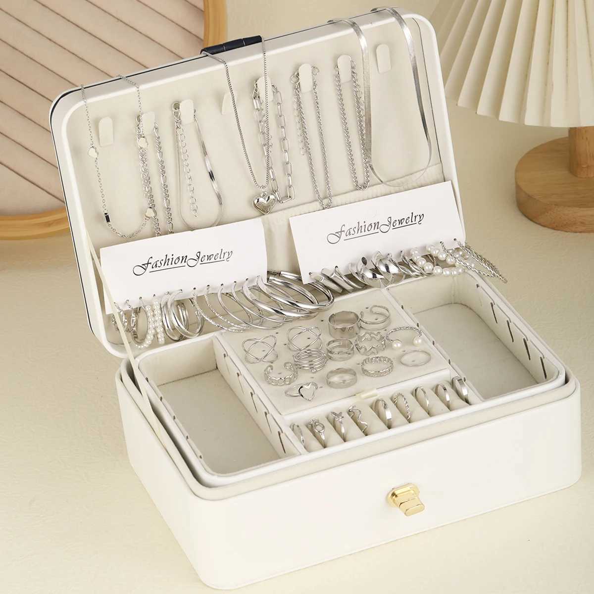 54 pieces/set of vintage elegant pearl earrings rings pendants necklaces for daily wear in Wenbohe jewelry set gift 2024 X241106