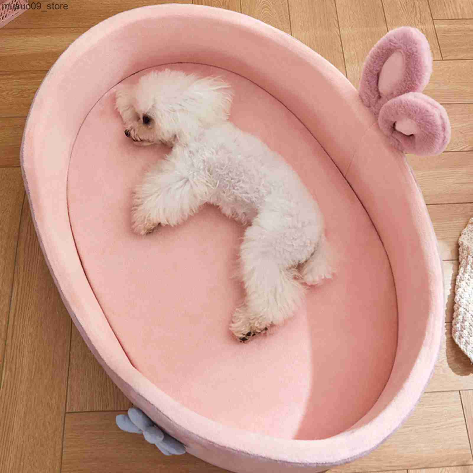 kennels pens Detachable pet bed detachable pet bed washable dog bed soft and comfortable warm cat bed suitable for all seasons soft pet bed L240910