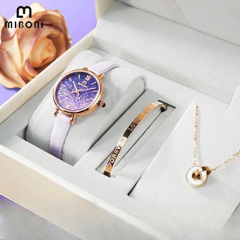Miboni Womens Watch Premium Gift Box 3-Piece Set Watch Gift Watch X241106
