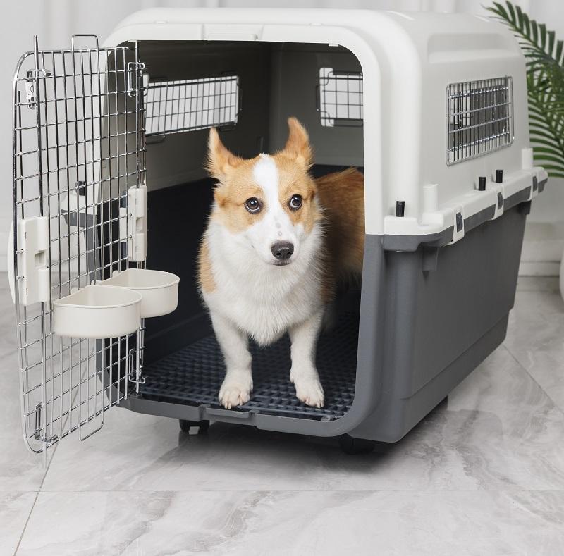 High Quality Portable Ventilation Dog Carrier Cagel Plastic Pet Consignment Travel Air Box