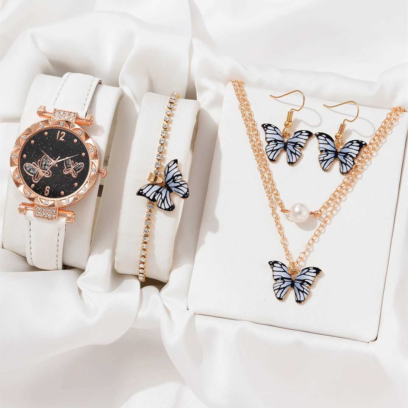 Fem watch dial suitable for Wen 5-piece set Wen quartz watch luxury brand design simple womens watch earrings X241106