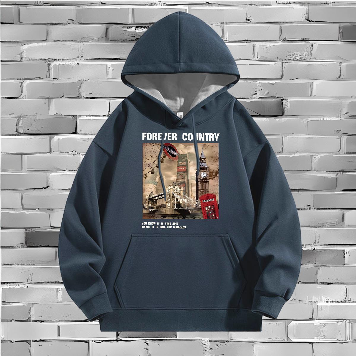 Free Shipping Hoodie High Quality Men's Hooded Sweatshirt Anime Print Clothings Hip Hop Street Breathable Long Sleeve Thick Fleece