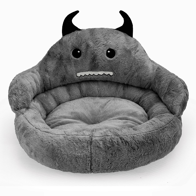 Cross Border Pet Supplies Imitation Rabbit Fur Small Monster Pet Bed Mattress Creative Dog Bed Autumn And Winter Warm Cat Bed 458