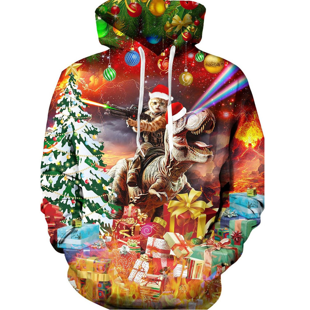 Hoodie for Mens Unisex Cool 3D Liner Hoodies Upgrade Quality Pullover Novelty Print Sweatshirt With Front Pocket Graphic Hoodies sweatshirt Christmas 