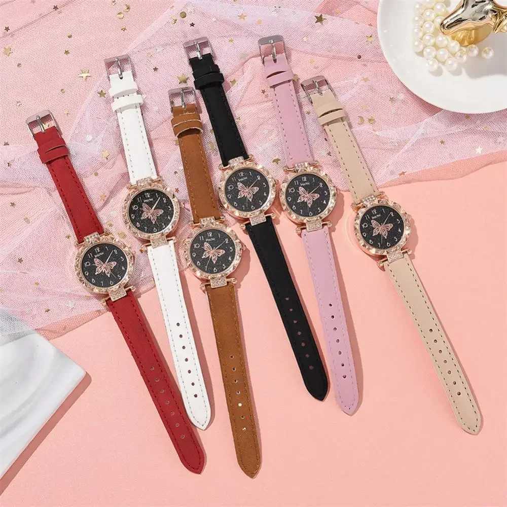 1/2PCS thermometer set quartz watch luxury crystal rhinestone pearl quartz watch bracelet set no box X241106