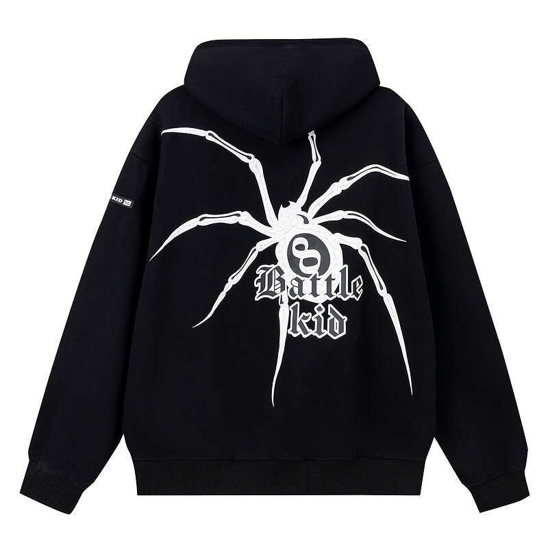 shanshi spider hoodie American Design Spider Print Autumn and Winter New Hooded Sweater Women's Loose Couple Top Hoodie Fashion hoodie