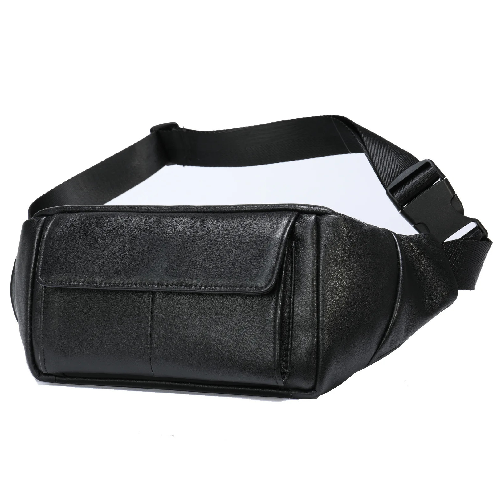 Mens leather waist bag mens leather waist belt bag mens Fanny bag summer outdoor phone bag black brown waist bag241106