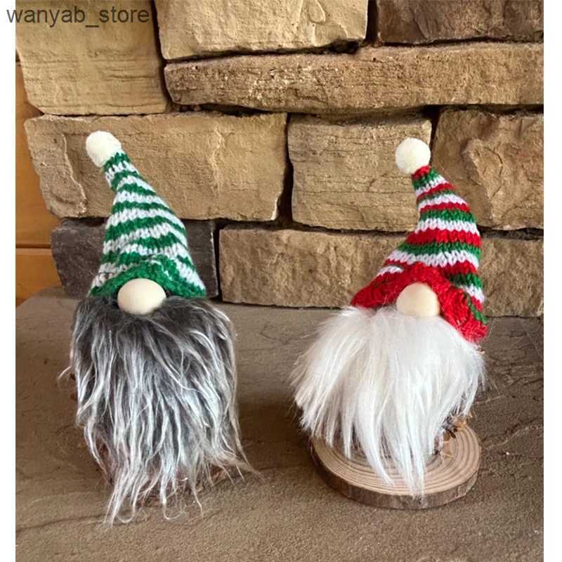Wide Brim Hats Bucket Hats 8pcs Mini Christmas Hat Scarf Set Christmas Tree Ornaments Santa Hat Scarf Cup Bottle Xmas Doll Crafts DIY Craft Art Decora