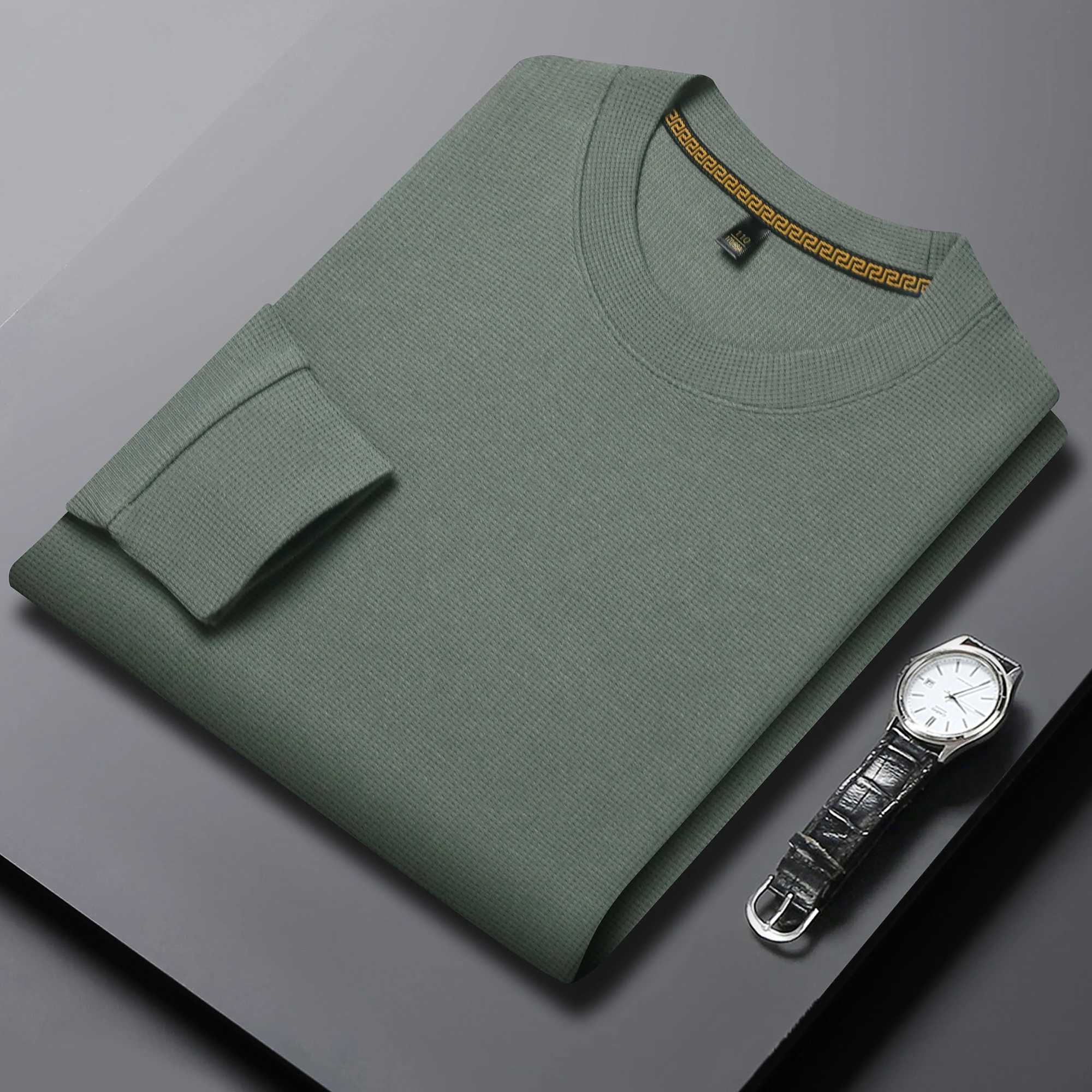 High quality mens long Sved T-shirt summer business casual breathable shirt collar Wfle fabric mens shirt W241106