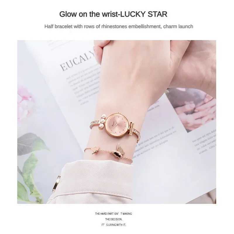 Pearl Simple Watch Wens New Batch of Rhinestone Bracelet Watches Fashion and CPACT Quartz Bracelet Watches X241106