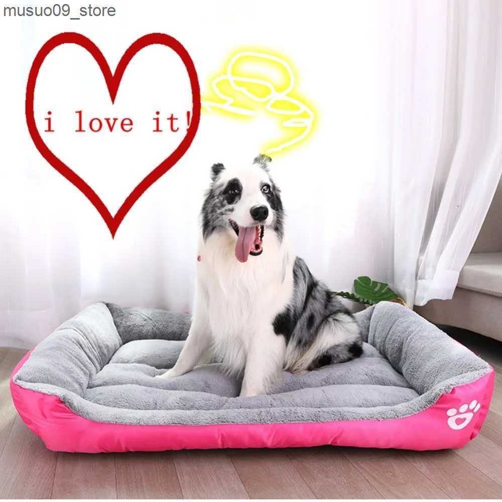 kennels pens 10 Color Claw Pet Sofa S/M/L/XL/XXL/XXL Dog Bed Waterproof Bottom Soft Wool Warm Cat Mattress Home Pet Store L240910
