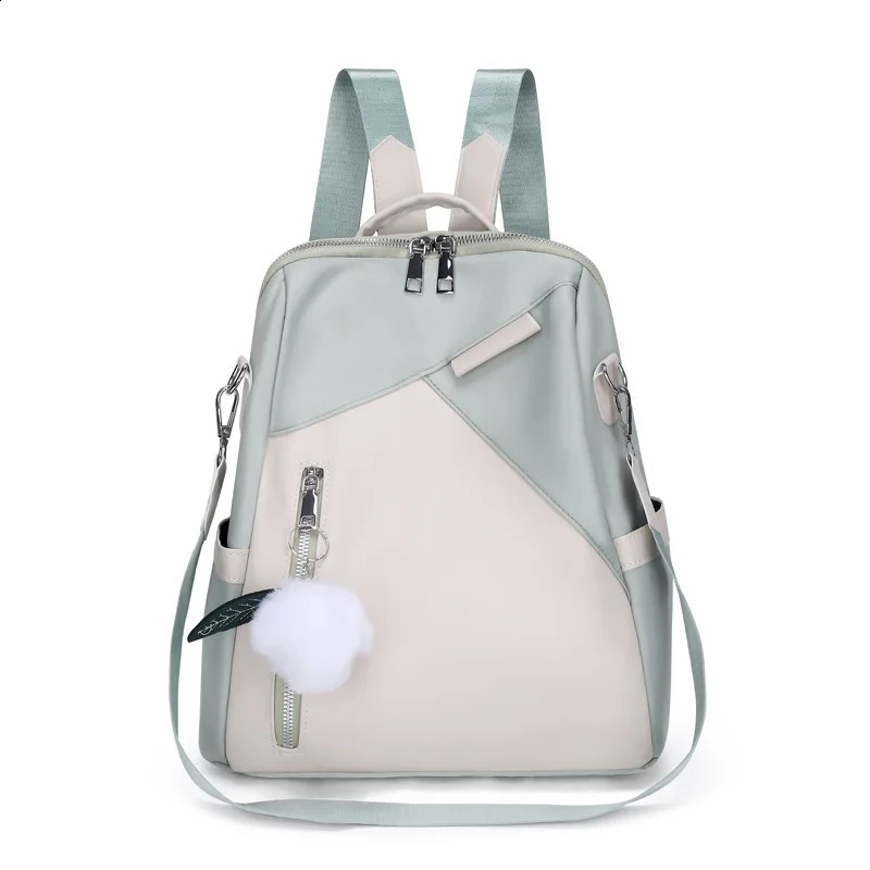 Daily Backpack Women Spacious Multi Pockets Fashion Casual Versatile Knapsack Travel Waterproof Oxford Womens Shoulder Bag 241029