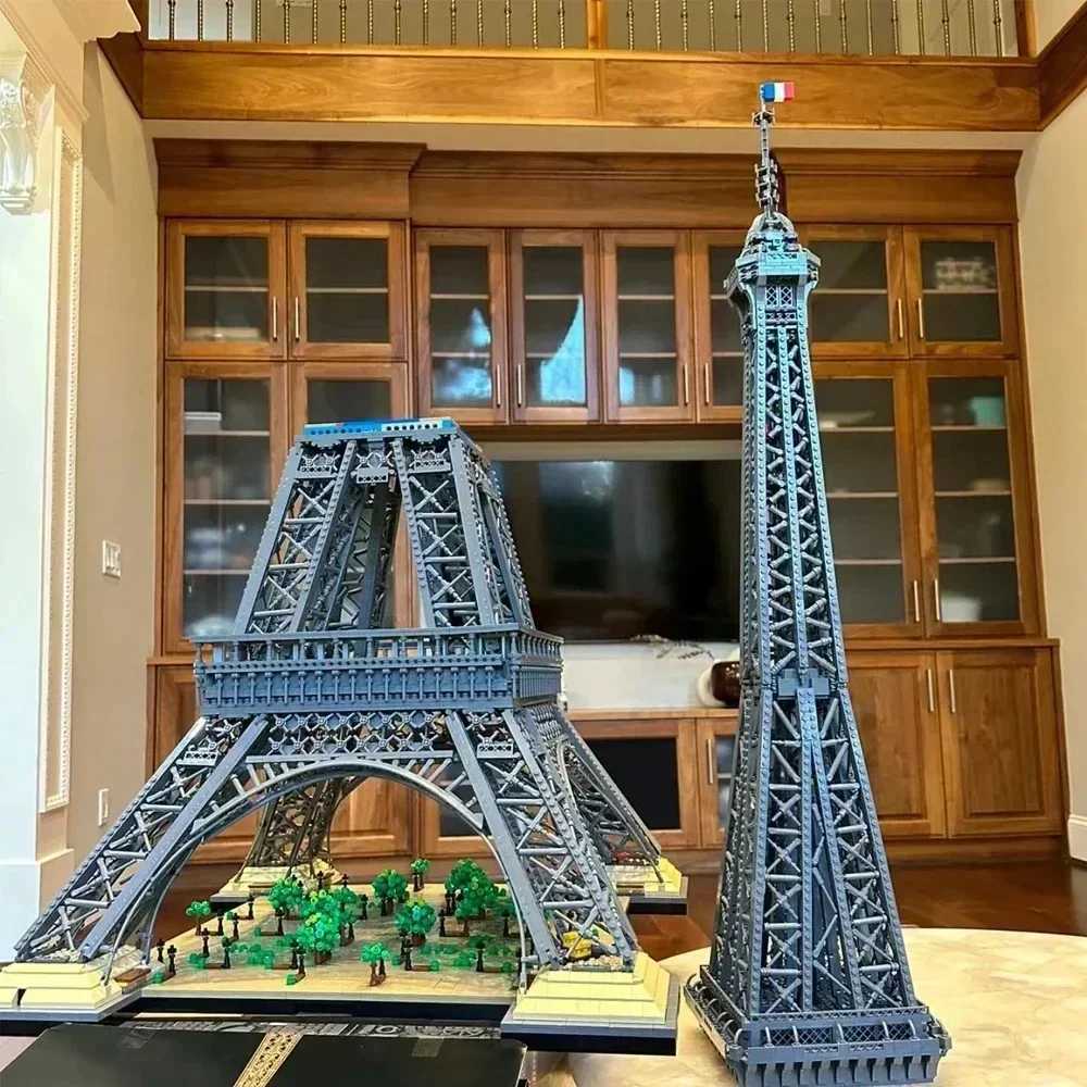 Blocks 10001Pcs Eiffel Tower Bulding Blocks 1.5M Compatible High Model Building Blocks Paris Childrens Birthday Gift Toy ArchitectureY241106SWE9
