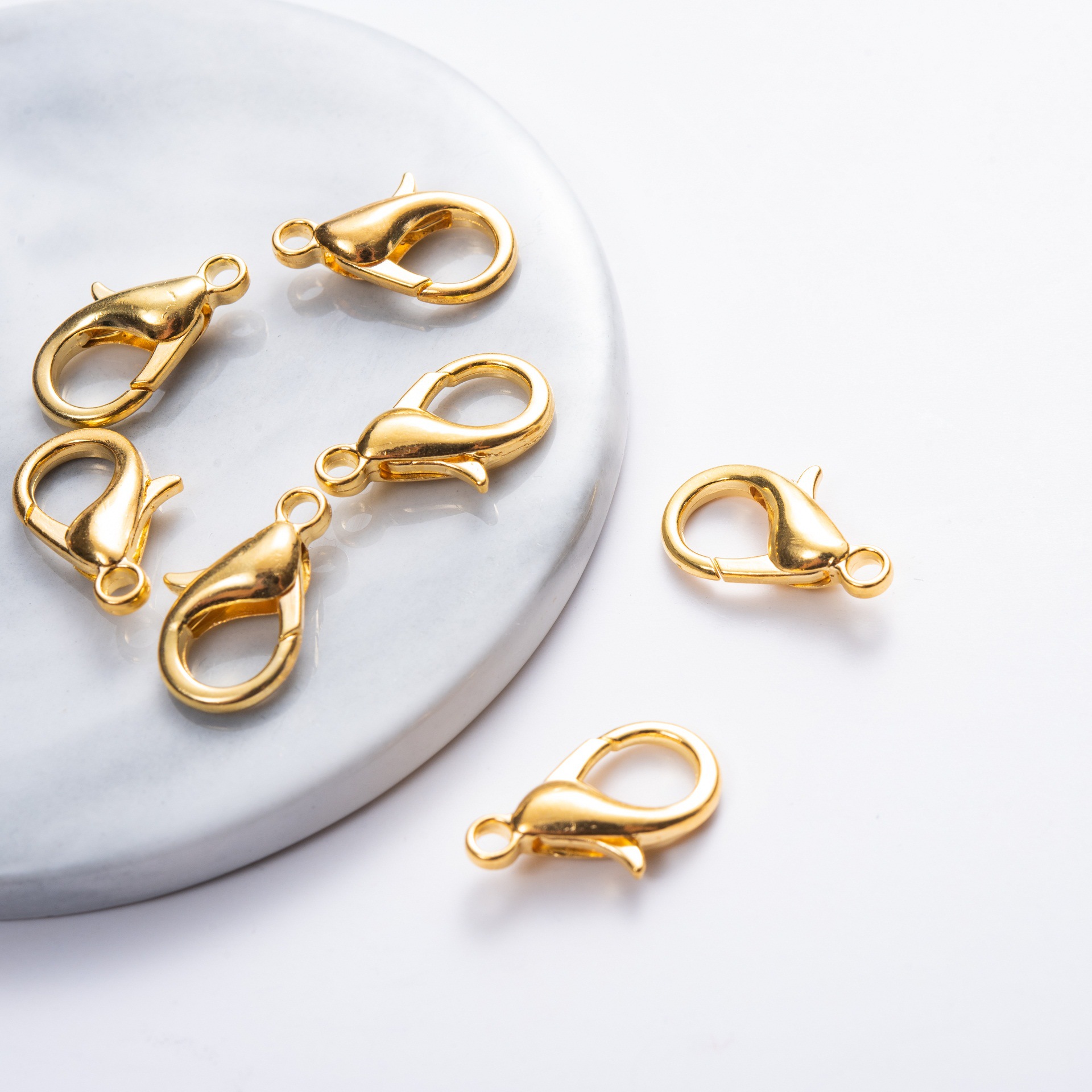 Versatile Zinc Alloy Latch Hook Key Ring Ideal for Keys & Accessories golden thousand A pack of 1000 pieces
