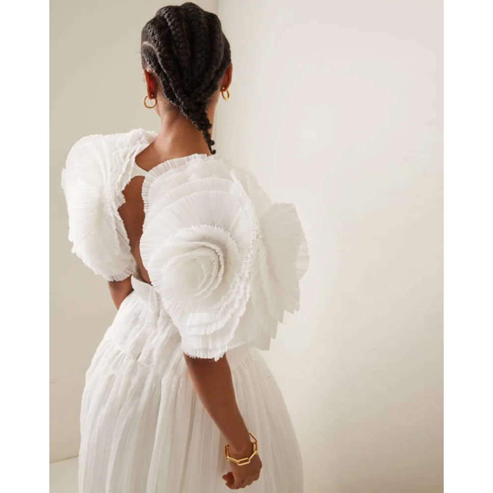 Special Ocns A- Ruffle Scoop Necke or-Length Short Sleeves tail Dresses Zipper Up Evening Dress bc19733
