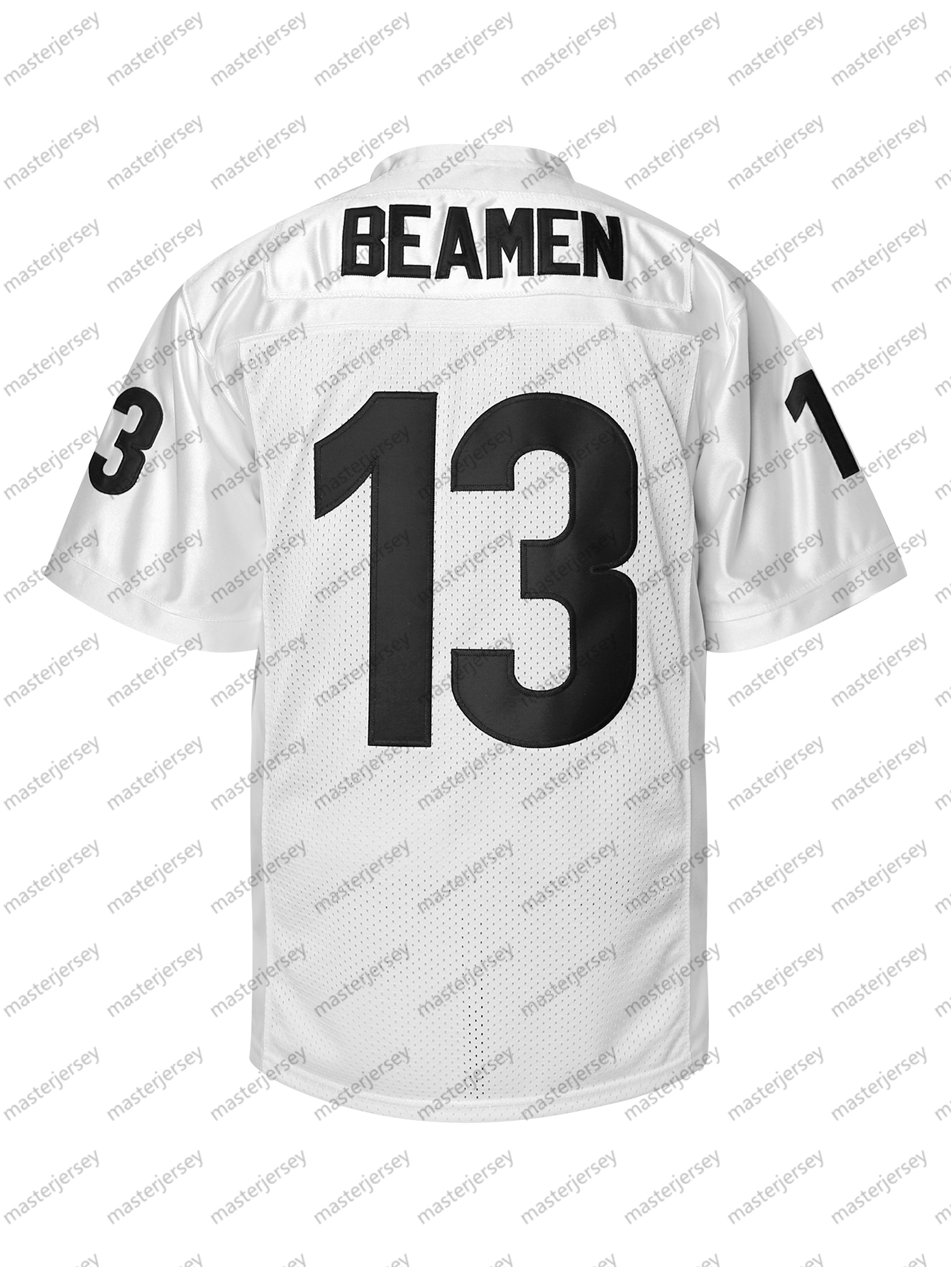 #13 BEAMEN Comfy V-Neck Football Jersey Mesh Embroidery for Training and Competition Breathable Moisture-Wicking Short Sleeve Top for Active jersey