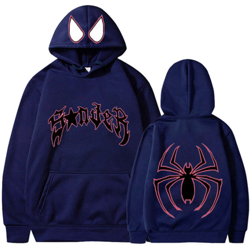 shanshi spider hoodie Dark Sportswear Men's and Women's Hoodies Gothic Couple Harajuku Large Size Spider Print hoodie