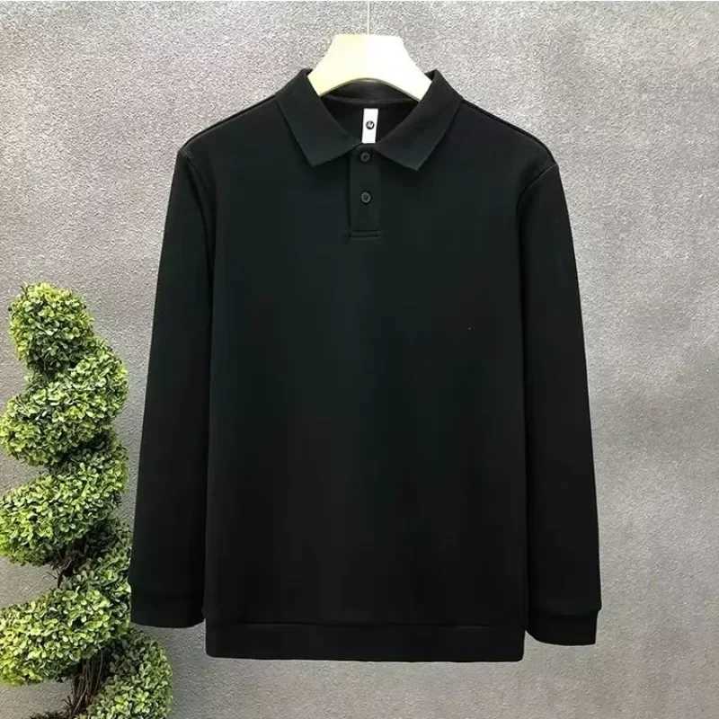 Fashionable white long Sve mens casual autumn collection top with loose neckline and European style T-shirt W241106