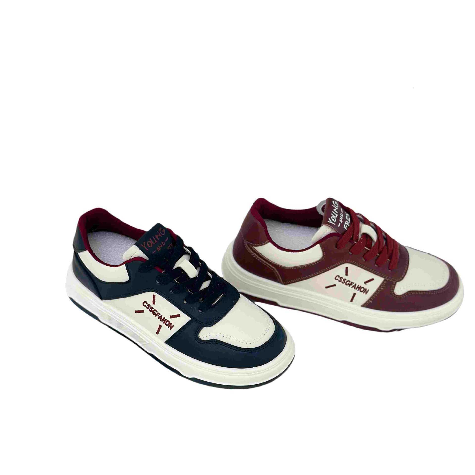 Thick soled versatile white for women, 2024 autumn winter new item, color blocked round toe lace up plush warm sports and leisure shoes