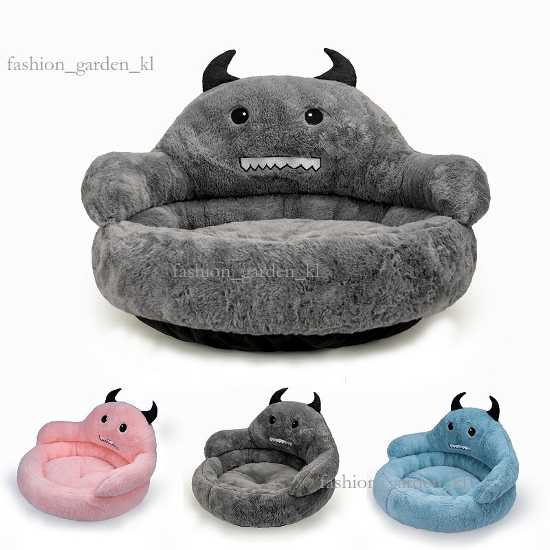 Cross Border Pet Supplies Imitation Rabbit Fur Small Monster Pet Bed Mattress Creative Dog Bed Autumn And Winter Warm Cat Bed 458