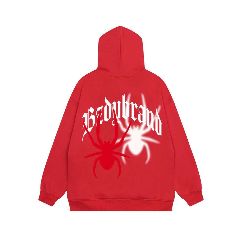 shanshi spider hoodie American fashion brand spider print hooded sweatshirt men and women hip-hop high street loose fitting pullover hoodie for couple