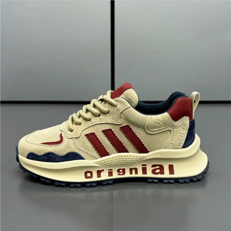 Three Bars Dad Men's 2024 Autumn and Winter New Comfort Versatile Tiktok Kwai Casual Shoes