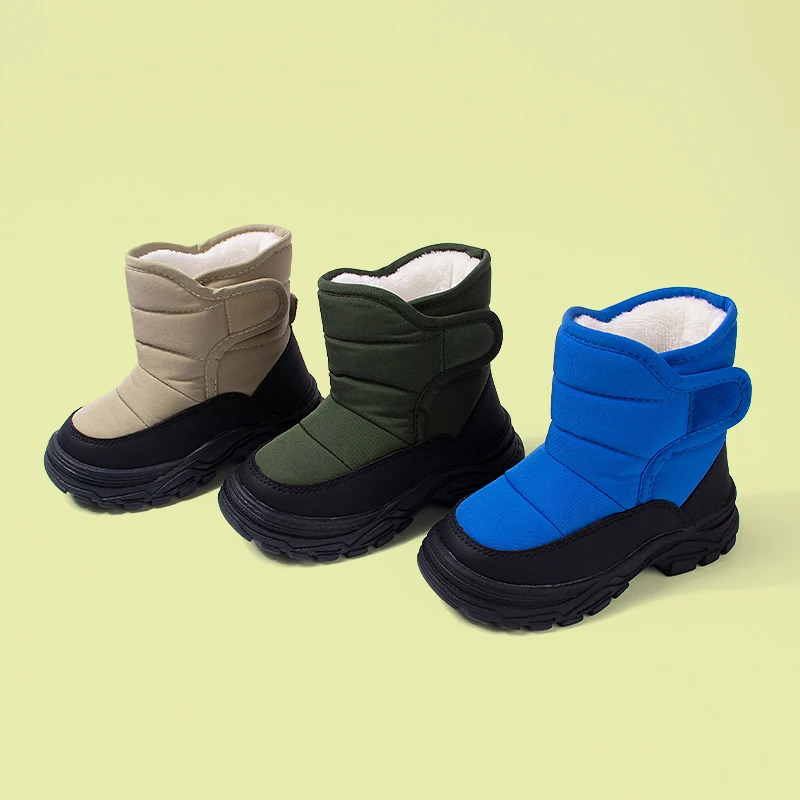 Toddlers Thick-soled Sport Boots Children Winter Waterproof High Quality Warm Casual Snow Boots EWS15 241106