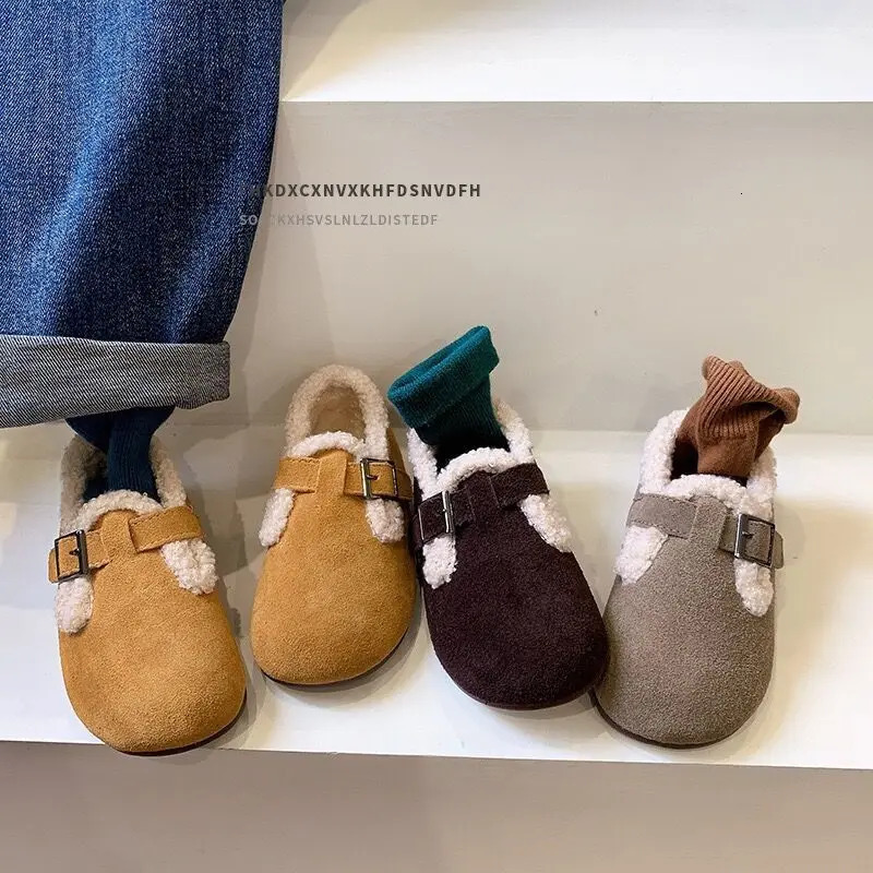 Winter Plush Kids Shoes Girls Boys Shoe Fashion Boots Cotton Thicken Warm Winter Shoes Toddler Girl Shoes Boys Boot 241106