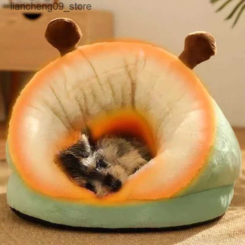 kennels pens Madden Warm Small Dog House Bed Breathable Dog House Cute Slide Shape Dog Bed Cat Sleep Bag Foldable Washable Pet House L240910