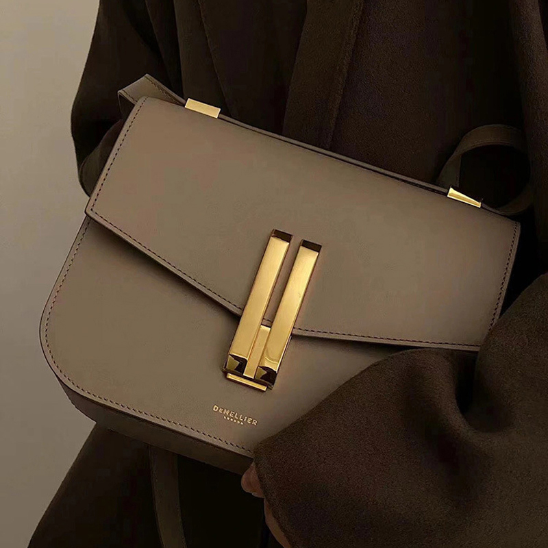 2025 new model New brand design Demelli square leather women trend s diagonal retro shoulder strap crossbody bag women s fashion bag