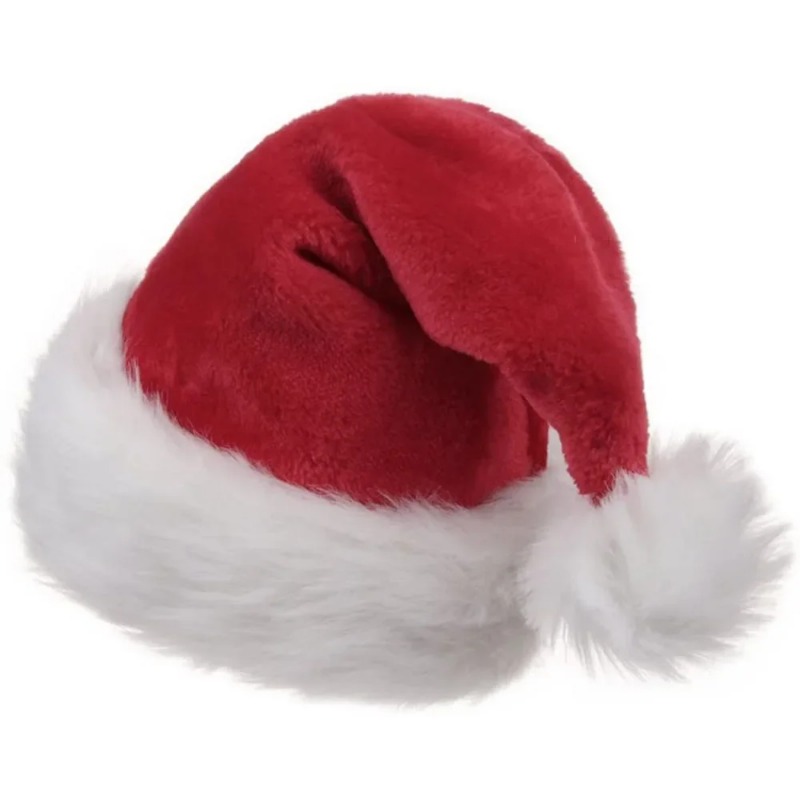 Christmas Hats 2024, Thick Plush Warm Winter Cap for Adults Kids, Xmas Santa Claus Gifts Home Decorations