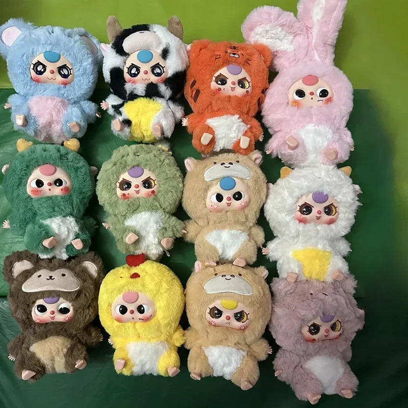 Baby Three Chinese Zodiac Series Blind Box Toys Figure Mystery Vinyl Cute Doll Desktop Accessories Kids Girl Xmas Gifts 241106