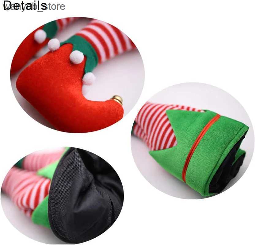 Wide Brim Hats Bucket Hats Interesting Christmas Hats Large Cartoon Santa Claus Joker Lower Body Doll Hats Funny Decorative Christmas Hats L240910