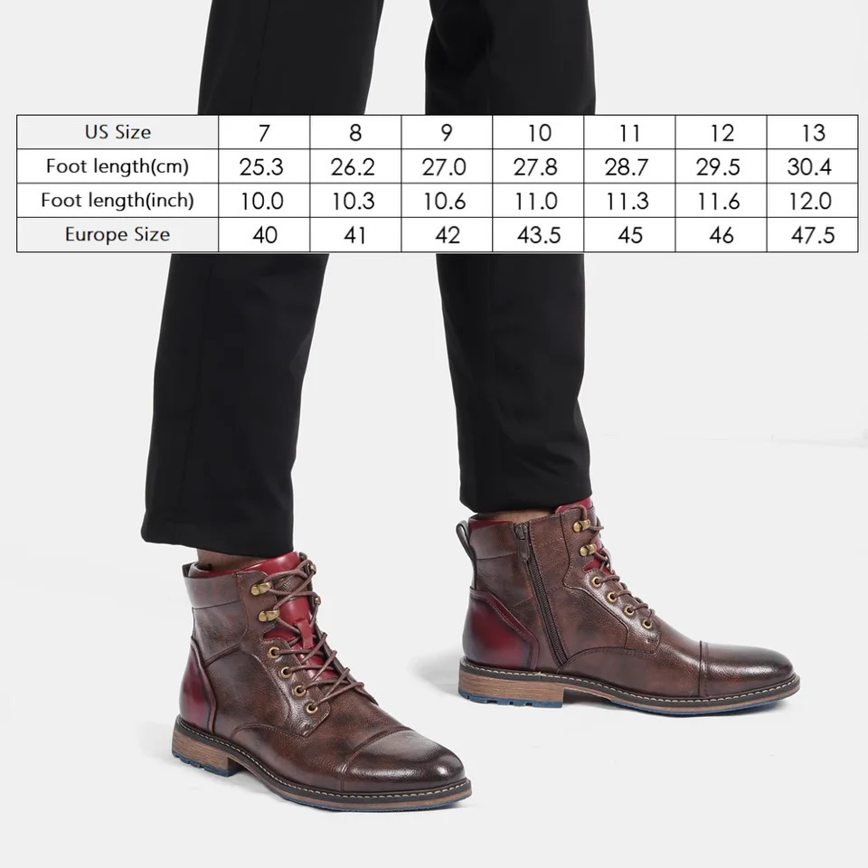 Size 7-13 Boots Men Fashion Comfortable Boots Leather #AL603C4 241106