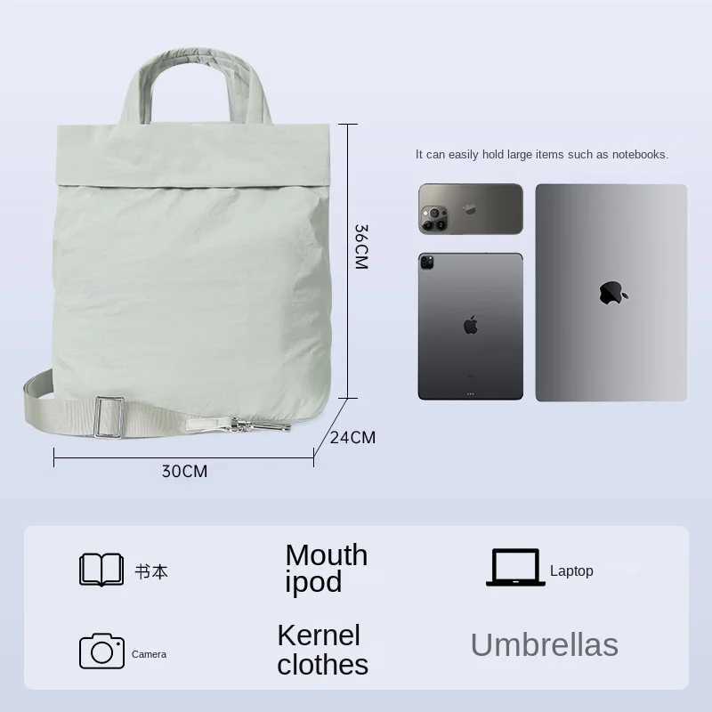 Moisture Permeab Large acity Handbag Fashionab All-match Crossbody Bag Womens Simp Light Outdoor Shoulder Bag MermaidXJ241106