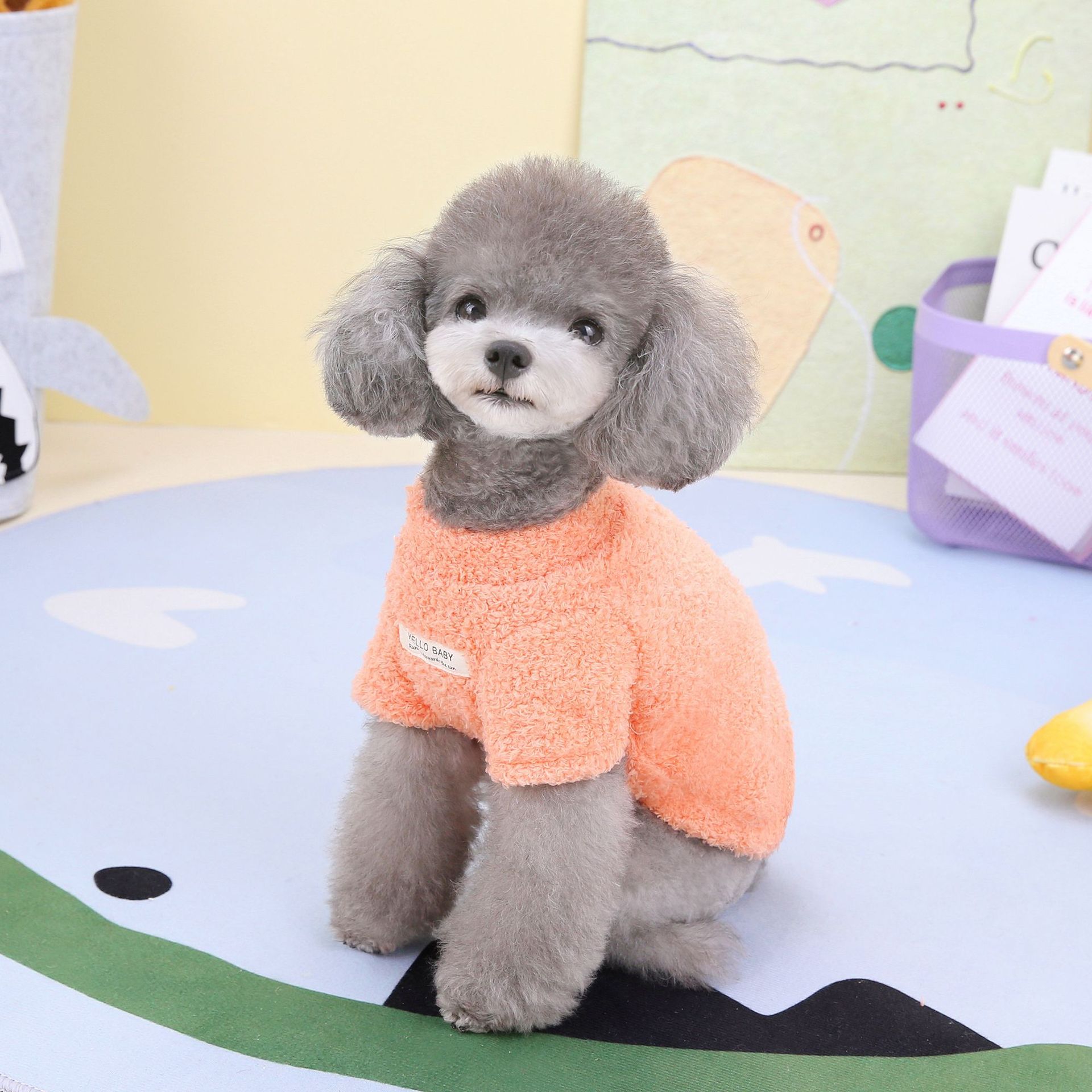 Best Quality Dog Winter Clothes Coral Fleece Dog Blank Hoodie Solid Color Soft Pet Pullover Clothing