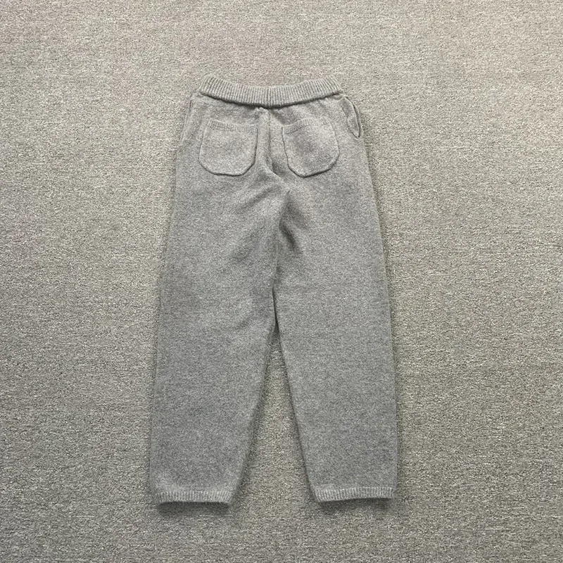 Heavy Fabric Quality CB Jacquard Drawstring Pants Men Women Knit Sweatpants Royal Blue Green 241104